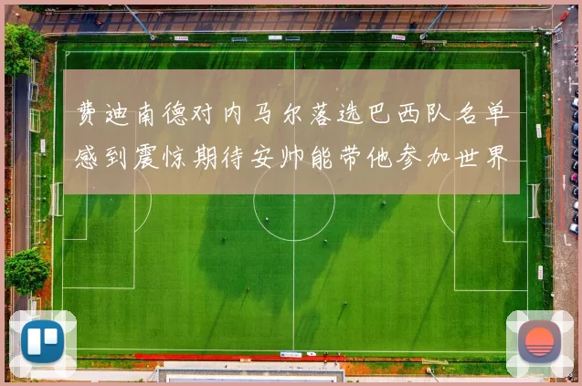 费迪南德对内马尔落选巴西队名单感到震惊期待安帅能带他参加世界杯